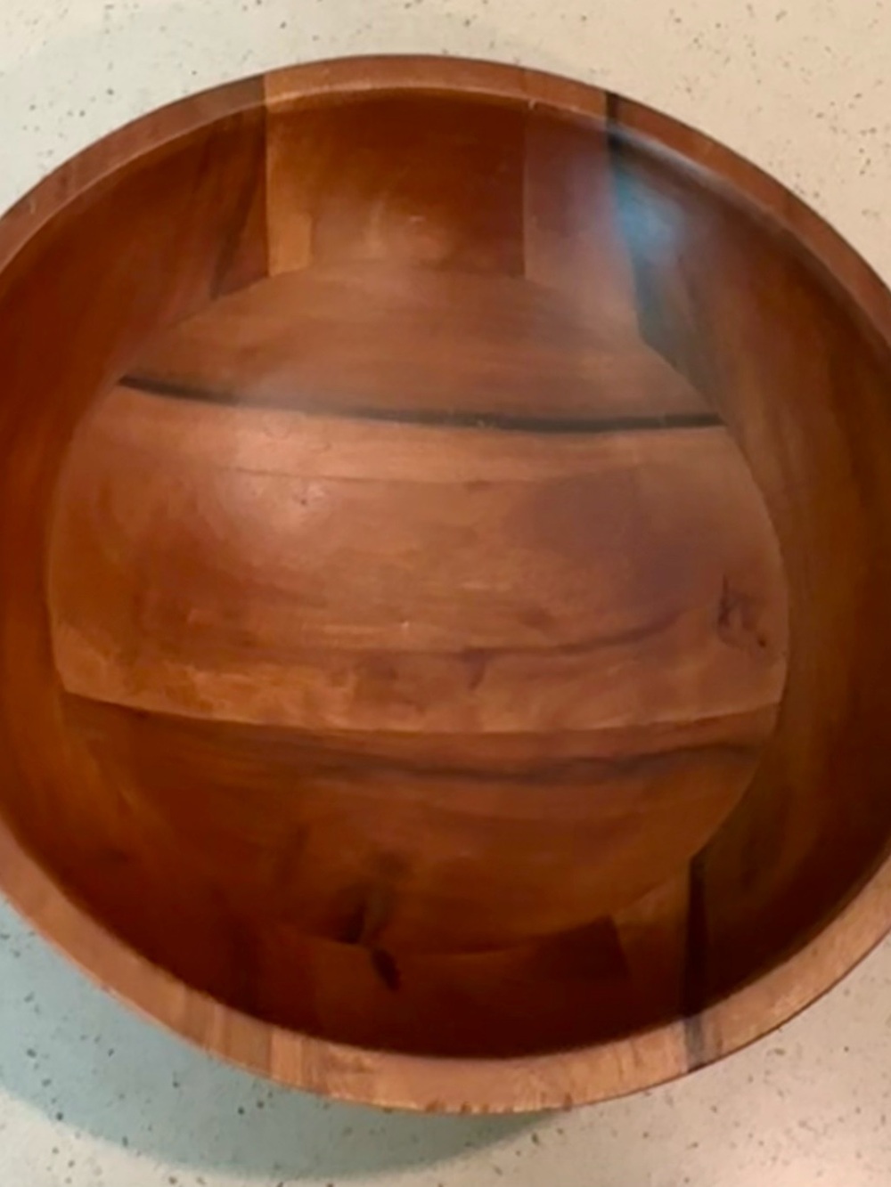 Threshold Wooden Serving Bowl in Warm Brown